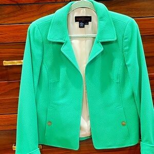 Nina Mclemore Pique Green Jacket